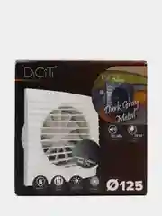 Вытяжной вентилятор 125 бесшумный серый с обратным клапаном  SILENT 5C Dark gray metal