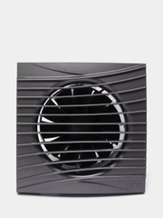 Вытяжной вентилятор 125 бесшумный серый с обратным клапаном  SILENT 5C Dark gray metal