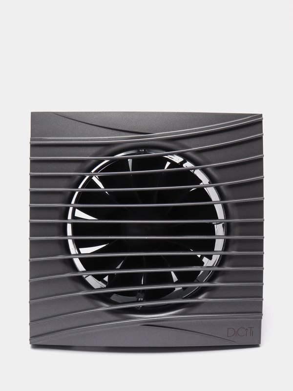 Вытяжной вентилятор 125 бесшумный серый с обратным клапаном  SILENT 5C Dark gray metal