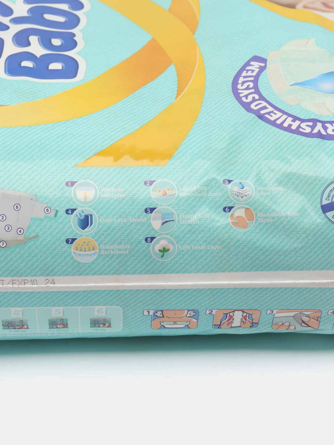 Подгузники Джумбо Evy Baby, мини, 2 размер, 3-6 кг, 80 штук