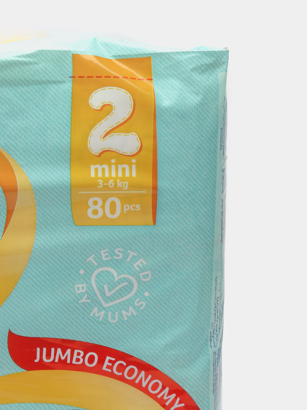 Подгузники Джумбо Evy Baby, мини, 2 размер, 3-6 кг, 80 штук