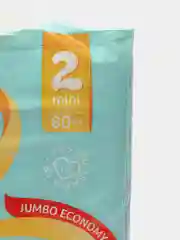 Подгузники Джумбо Evy Baby, мини, 2 размер, 3-6 кг, 80 штук