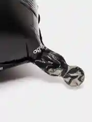 Черный фольгированный шар сердце 19", 49 см