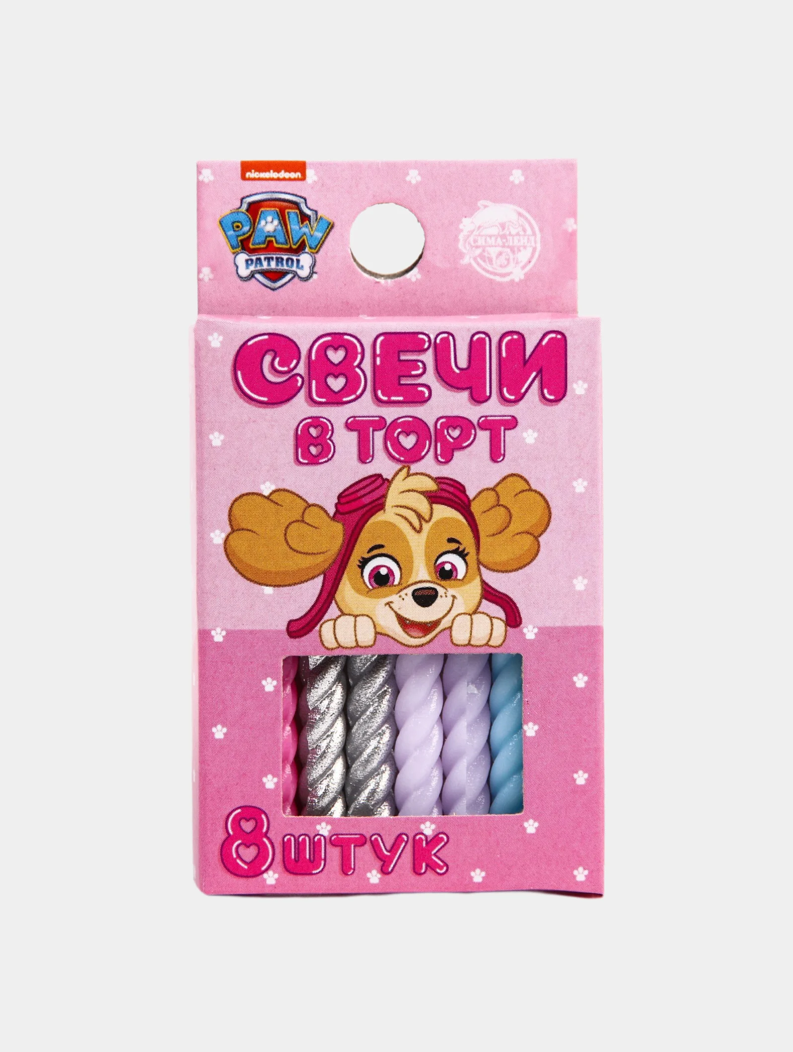 Розовый свечи для торта "Щенячий патруль"