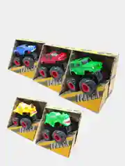 Машина пластиковая инерционная 4WD, на резиновых полых шинах / машинка полный привод