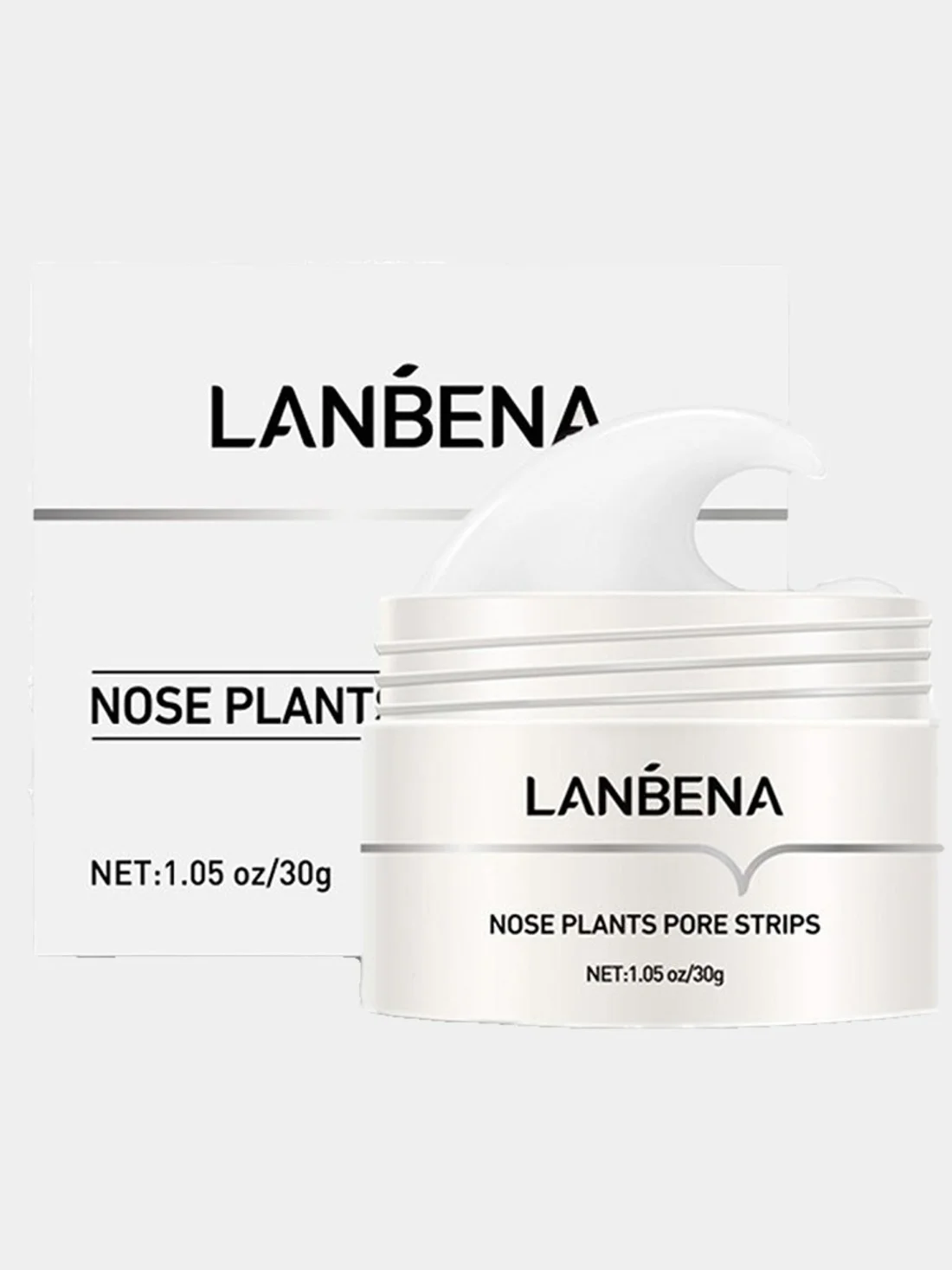 Маска крем от черных точек для носа Lanbena Nose, 60 очищающих полосок