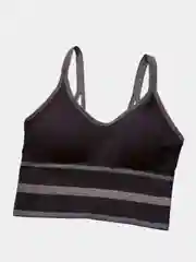 Черный женский спортивный топ