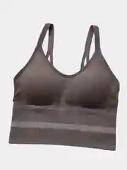 Серый женский спортивный топ