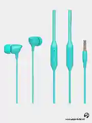 Бирюзовый наушники Celebrat G7 SPORTS EARPHONES черный/белый/бирюзовый ( с микрофоном )