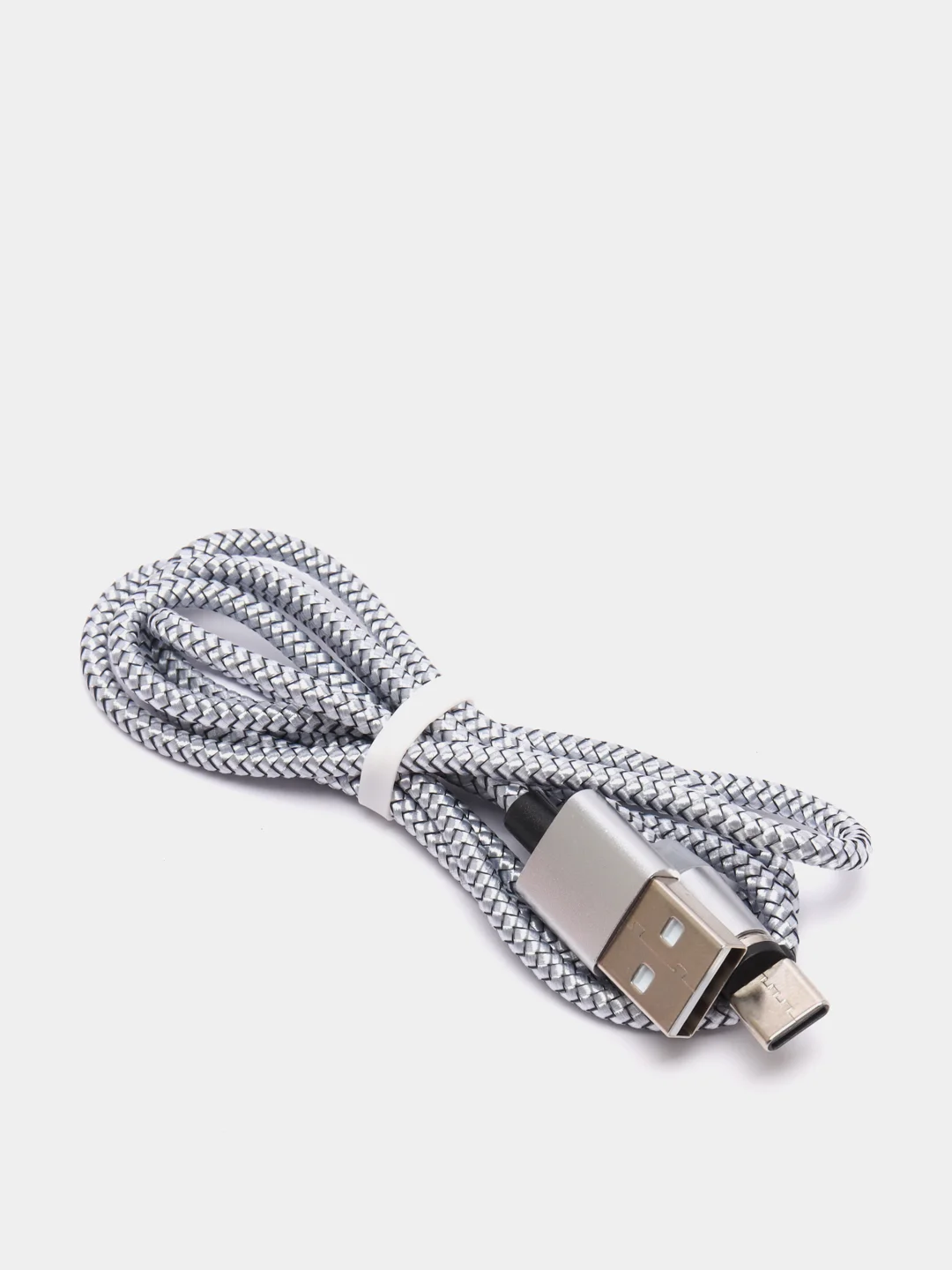 Серебряный магнитный кабель microUSB, type-C, Lightning