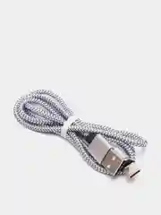 Серебряный магнитный кабель microUSB, type-C, Lightning
