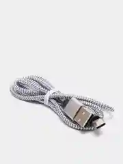Серебряный магнитный кабель microUSB, type-C, Lightning