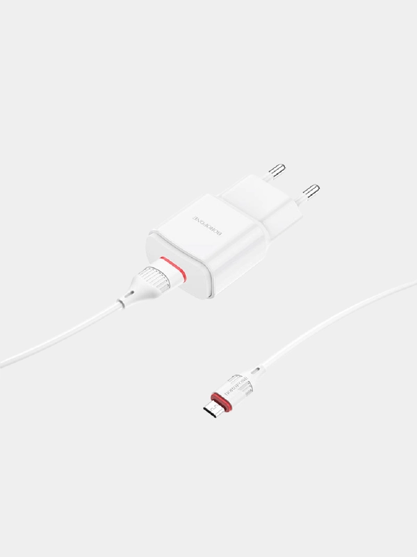 Блок питания для Android Micro-USB Borofone BA48A, 2.1A