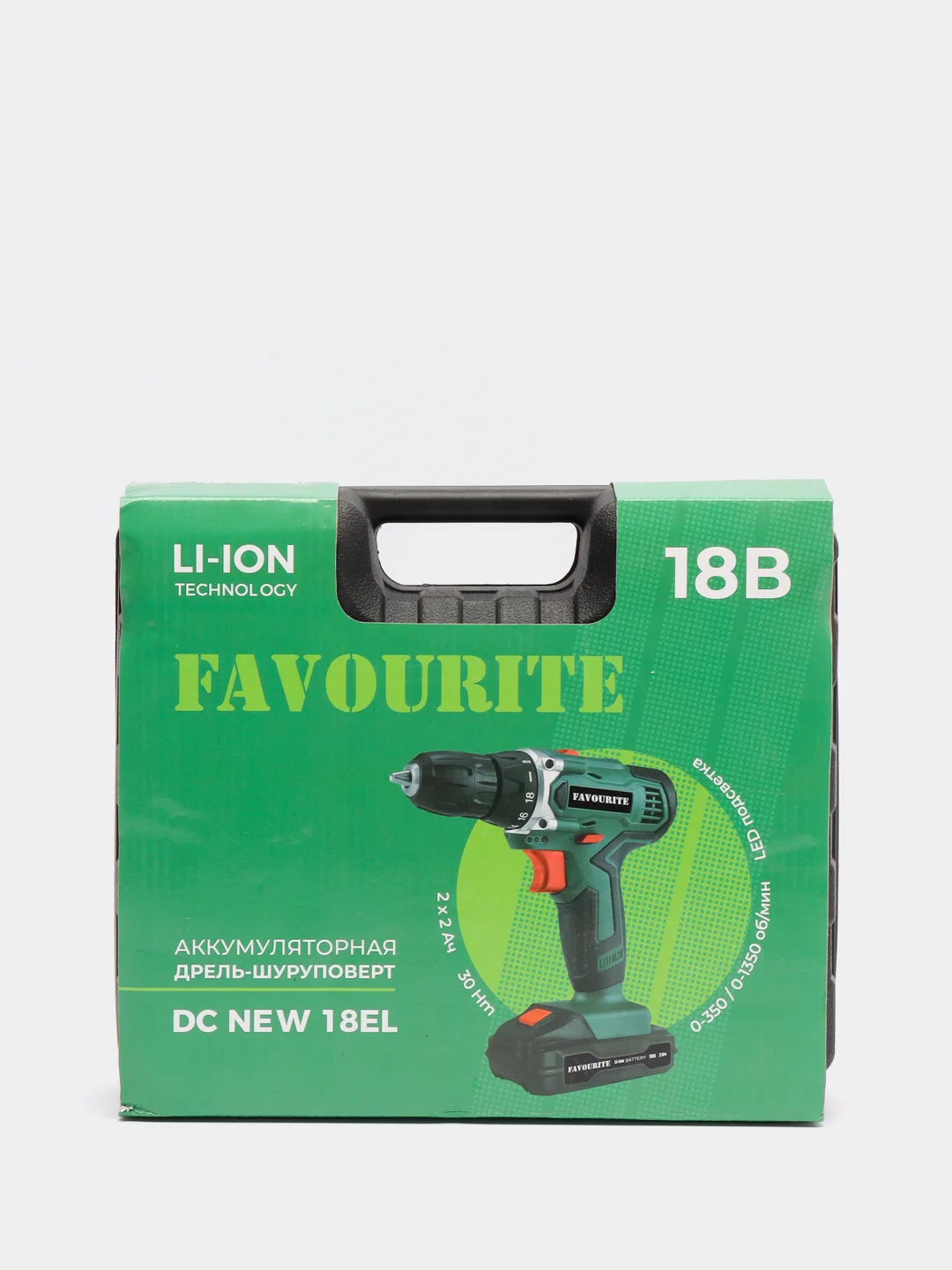 Аккумуляторный шуруповерт FAVOURITE DC NEW 18EL, 18 В, 2 Ач, 30 Нм