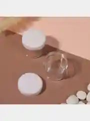 Баночки для хранения мелочей, декора, геля, крема, прозрачные, d=3,5 см, h=2 см, 20 мл