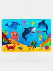 Развивающий коврик - пазл "Морские животные", 50х33 см, 28 деталей
