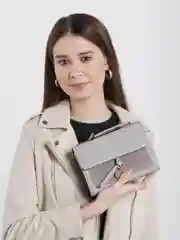 Серый маленькая женская сумка/сумка через плечо