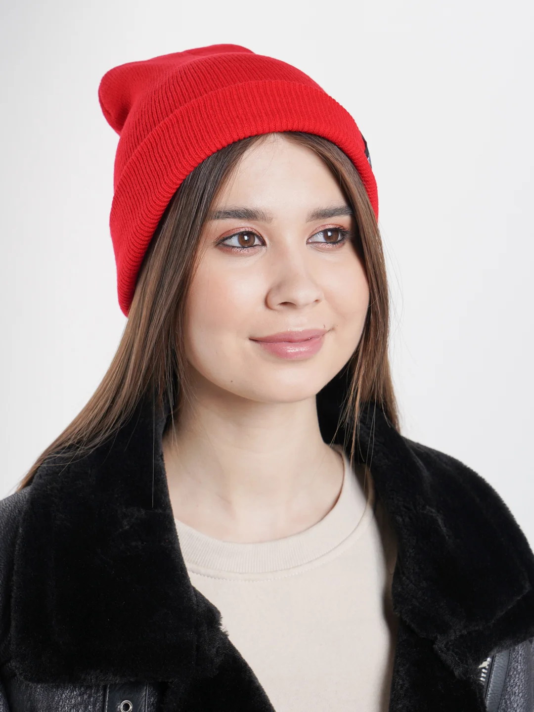 Красный шапка вязанная унисекс TRUE