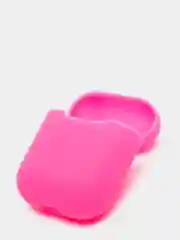 Розовый чехол силиконовый для наушников  Airpods 2