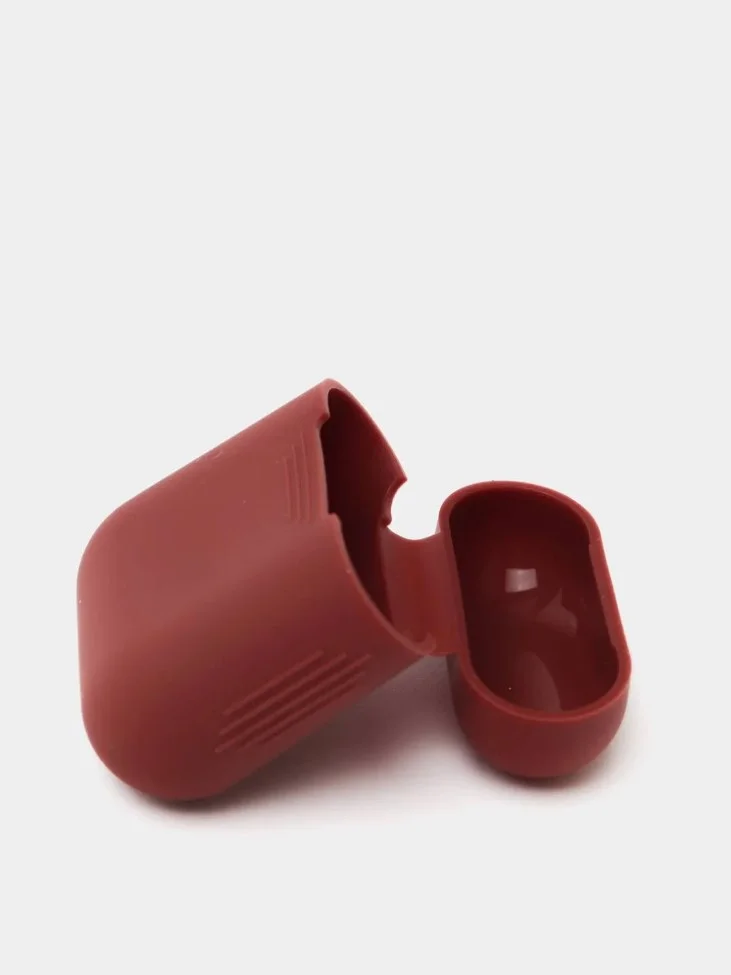 Желтый чехол силиконовый для наушников  Airpods 2