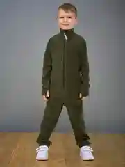 Хаки флисовый комбинезон детский / комбинезон утепленный / демисезон / теплый комбинезон