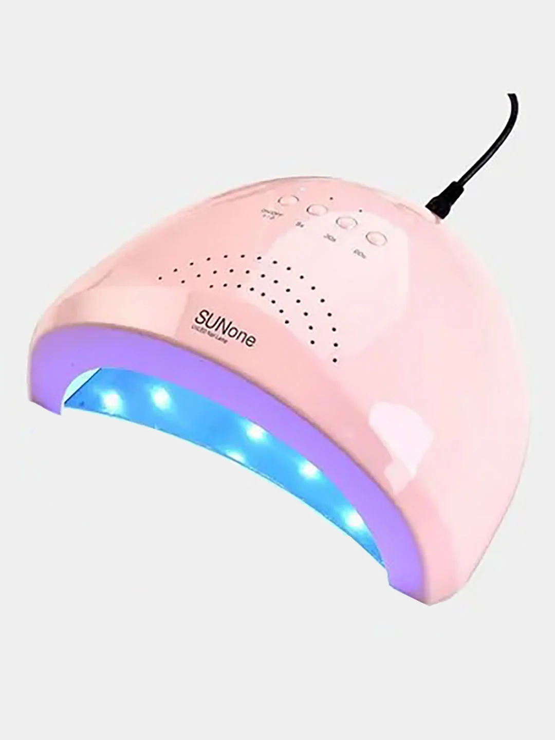 Розовый лампа для маникюра и педикюра SunOne, 48 W