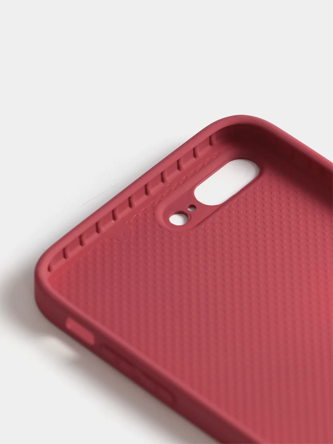 Багровый чехол силиконовый со стеклянной панелью для iPhone 7 Plus / iPhone 8 Plus