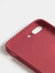 Багровый чехол силиконовый со стеклянной панелью для iPhone 7 Plus / iPhone 8 Plus
