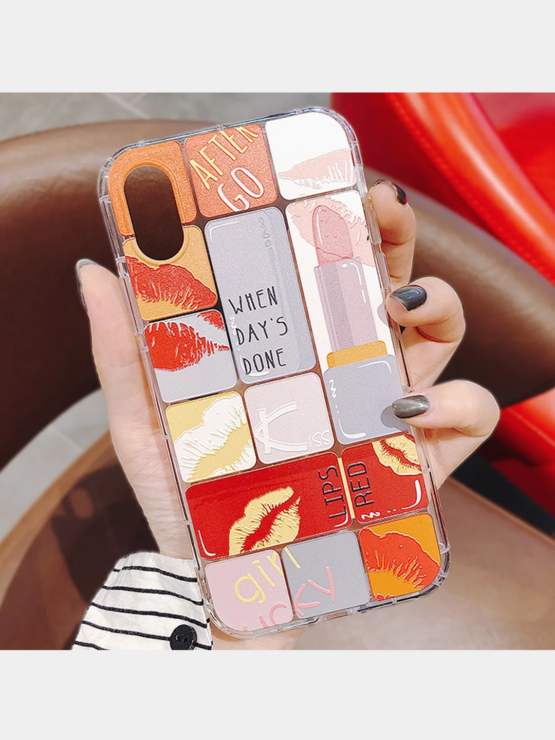 Алый чехол iPhone 11, 12, 12Pro, Палетка