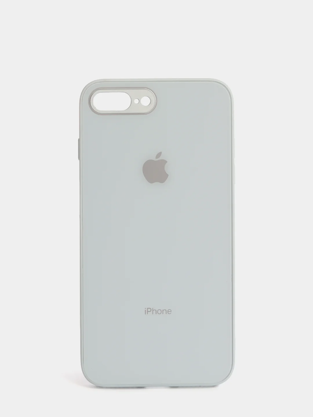 Ледяной чехол силиконовый со стеклянной панелью для iPhone 7 Plus / iPhone 8 Plus