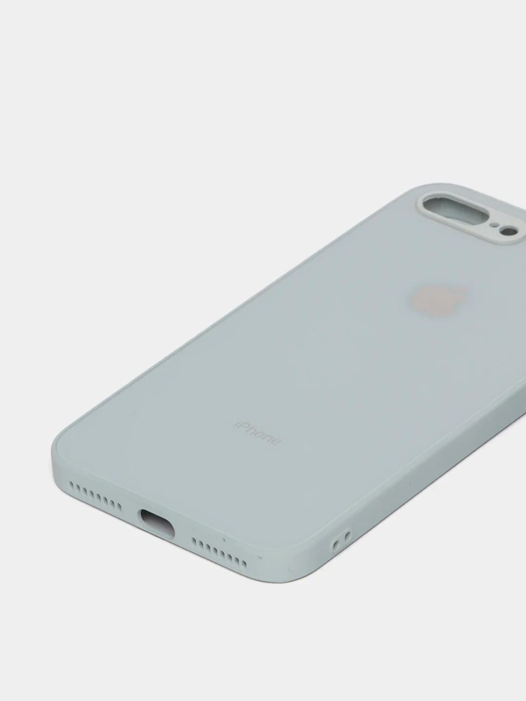 Ледяной чехол силиконовый со стеклянной панелью для iPhone 7 Plus / iPhone 8 Plus