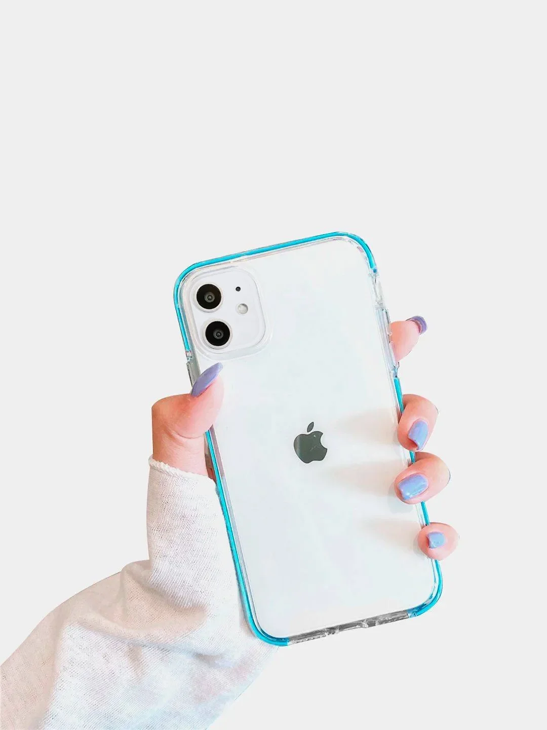 Голубой чехол iPhone 11,12 Pro,12 mini, 12 Pro Max,11 Pro, 11 Pro Max, XR, X/XS, 7/8, 7+/8+