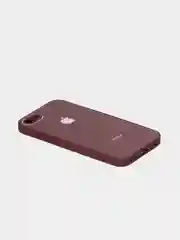 Тёмно-бордовый силиконовый чехол для iPhone 7, iPhone 8, iPhone SE 2020, со стеклянной панелью