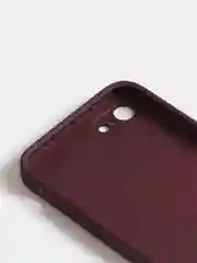Тёмно-бордовый силиконовый чехол для iPhone 7, iPhone 8, iPhone SE 2020, со стеклянной панелью