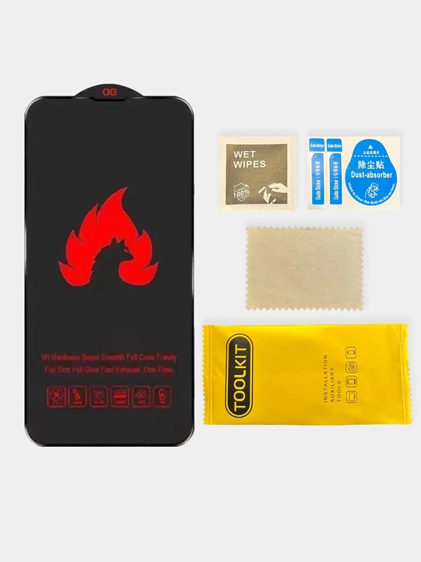 Защитное стекло OG для iPhone 11/12 mini/13 Pro Max/X/XS/XR/6s/7/8+, закаленное