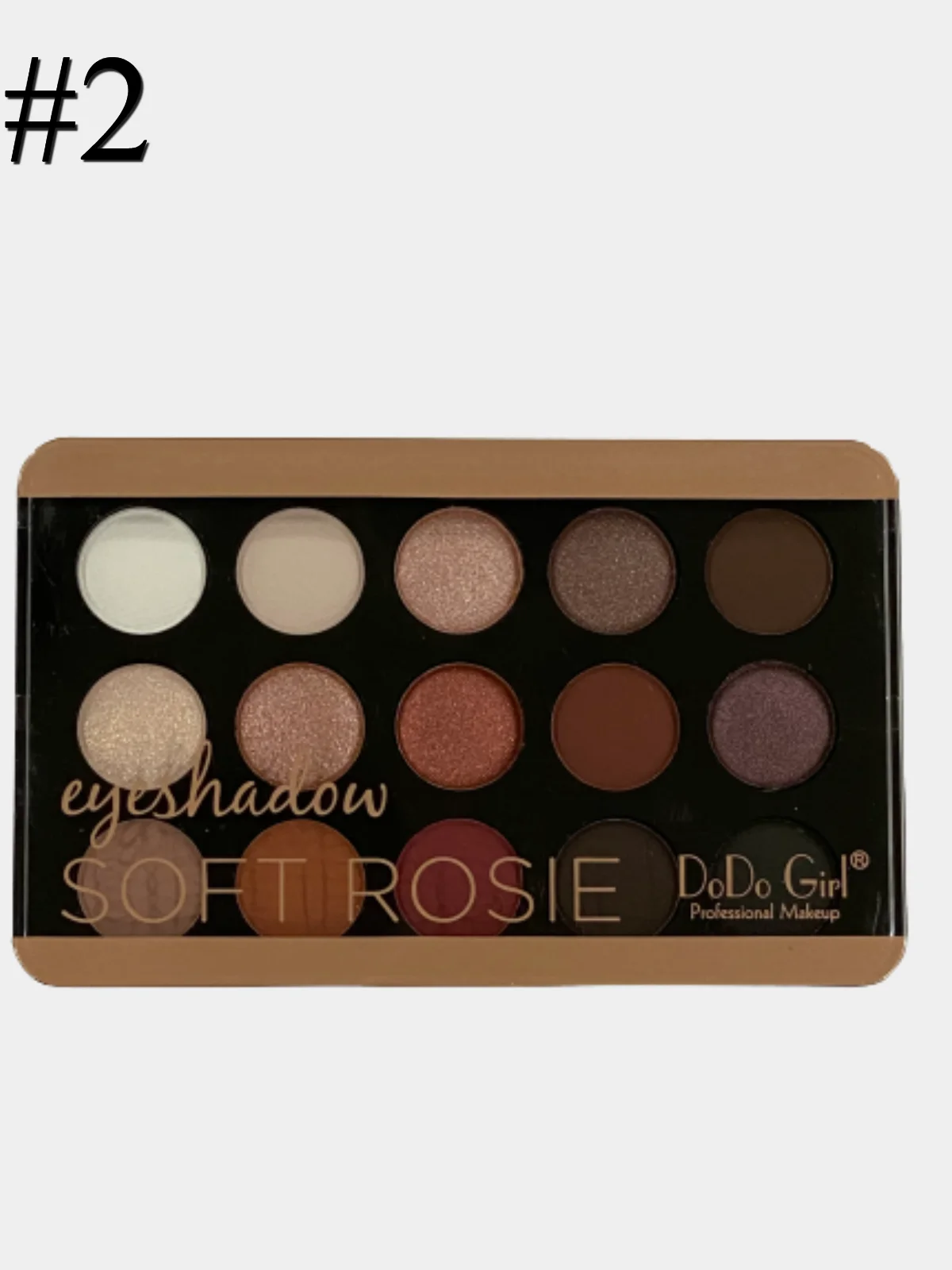 Белый палетка теней SOFT ROSIE DoDo Girl, 15 оттенков, 2 тона