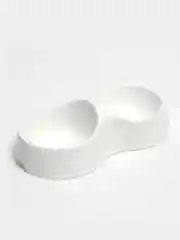 Белый миска для животных, двойная, 0,2 л