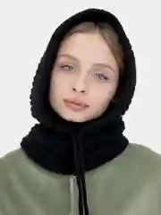 Капор вязанный, осенний, женский