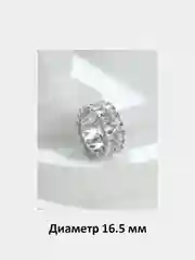 Серебряный кольцо с цирконом со стразами,  3 вида