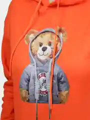 Оранжевый худи "Стильный Тэди" (Толстовка с принтом "Stylish Tedy")