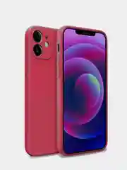 Красный силиконовый чехол для iPhone 11, XR, 12, 7, 8, 7+, 8+, X, Xs,  Pro, Max, mini