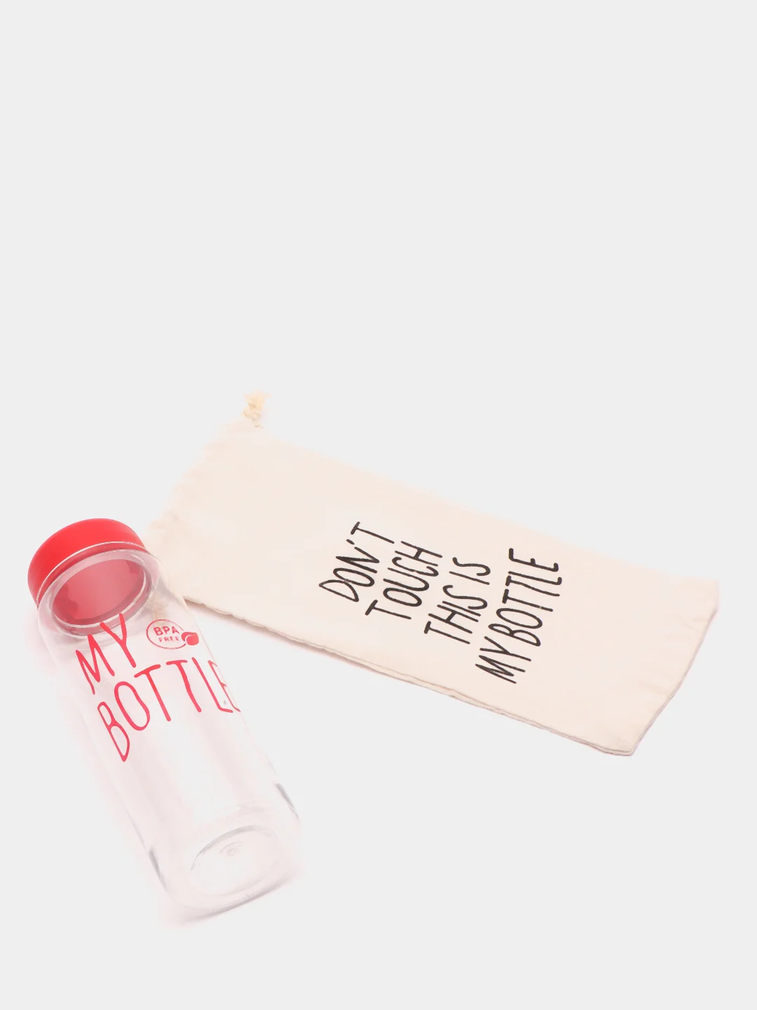 Красный спортивная бутылка для воды и коктейлей My Bottle с крышкой, в чехле