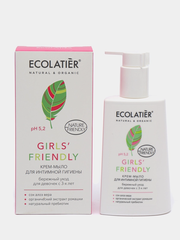Крем-мыло для интимной гигиены Girls Friendly для девочек с 3-х лет Ecolatier,250 мл