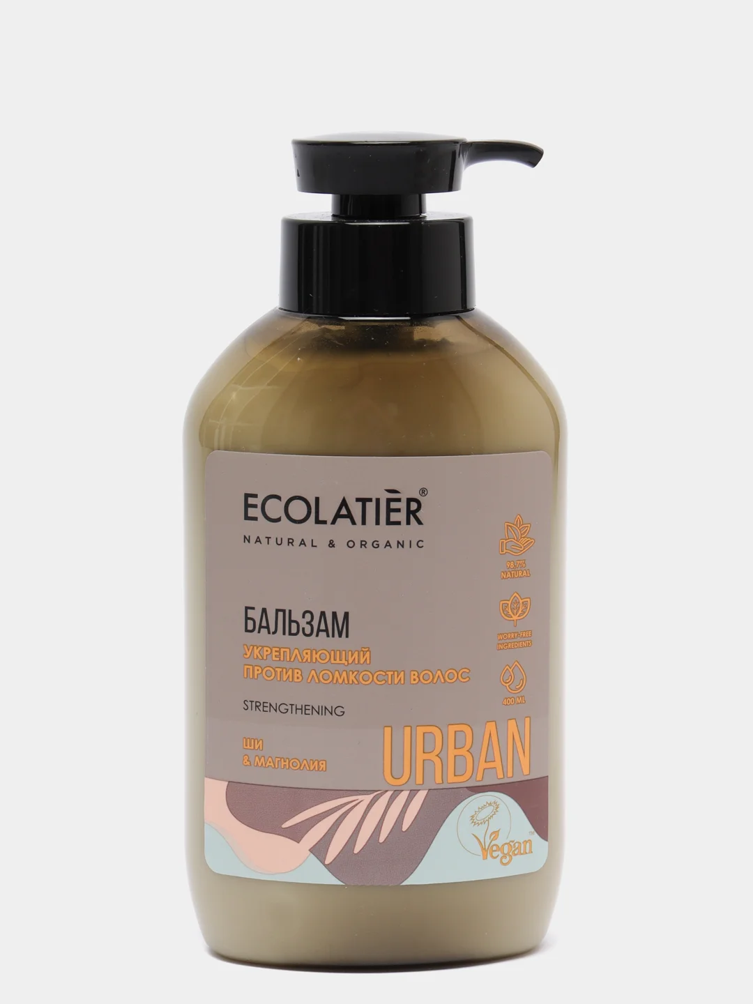 Бальзам укрепляющий против ломкостм волос Ши и магнолия Ecolatier Urban 400 мл