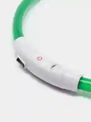 Зеленый ошейник светящийся светодиодный для собак, usb, регулируемый по длине