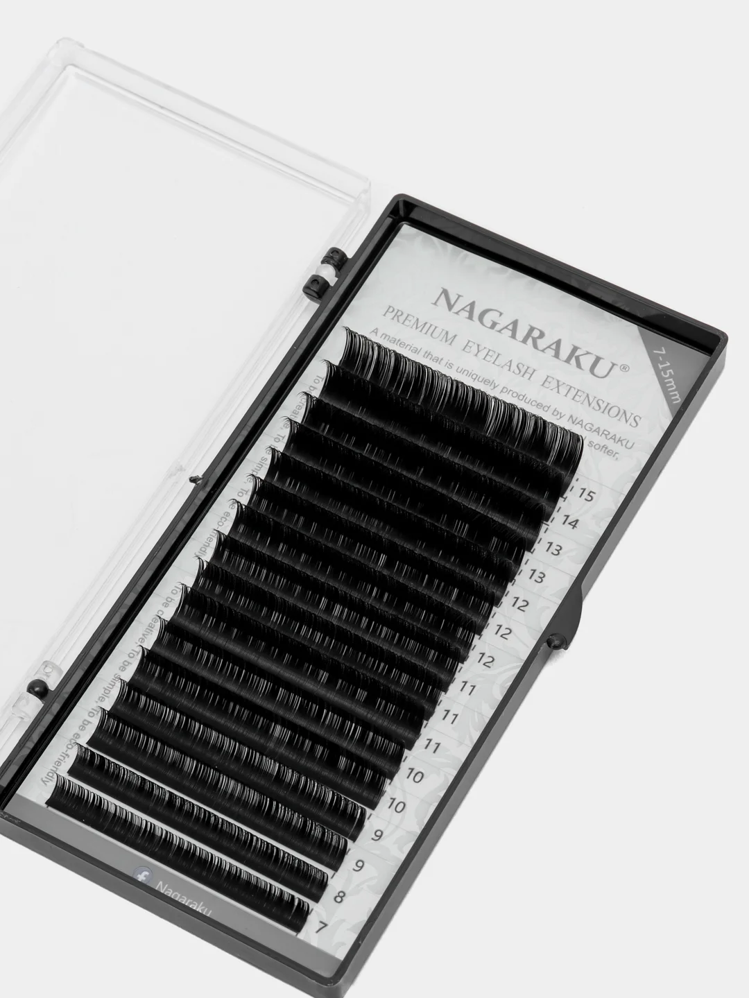 Ресницы для наращивания Nagaraku, MIX, 0,12 D