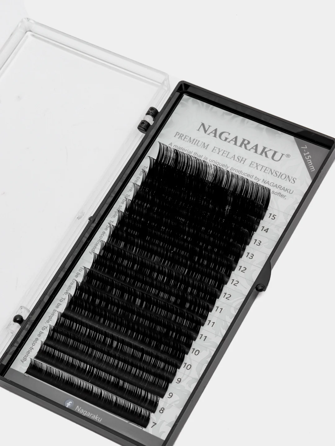 Ресницы для наращивания Nagaraku 0,10 изгиб "С" MIX