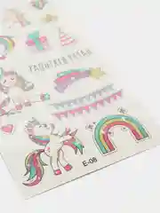Конфетный переводная татуировка, 12*7 см детское тату "Единорог"