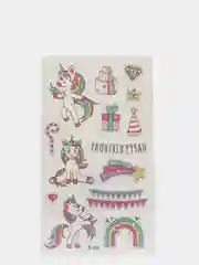Конфетный переводная татуировка, 12*7 см детское тату "Единорог"
