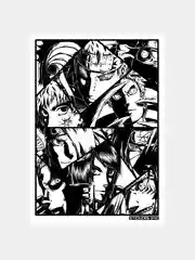 Стикерпак "Akatsuki Manga", чёрный